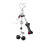 Dark Style Alloy Keychain Featuring Skull Cherry Charm And-C 1
