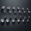 Set mit 6 Paar Ohrringen mit Zirkonsteinen Silver 1
