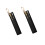 2Pieces PU Leather Pencil Case With Keychain Hook 16CM-Black 1
