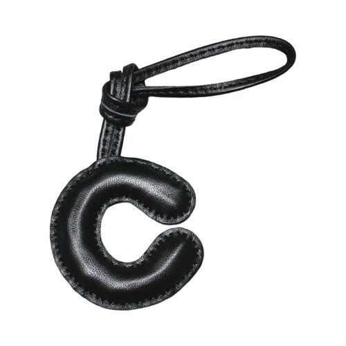 Aesthetic Keychain Charm,Leather Alphabets Bag Charm Pendant-C