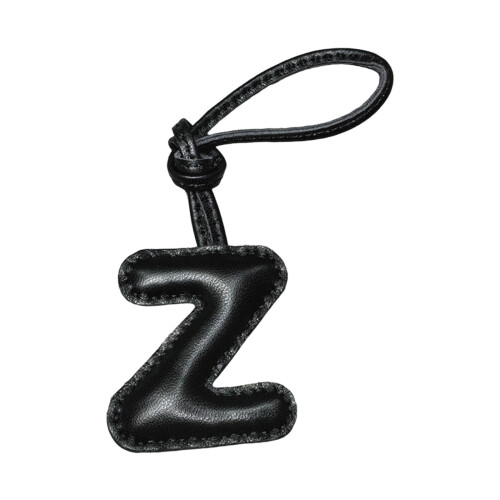 Leather Alphabets Bag Charm Pendant Purse Charm-Zshape