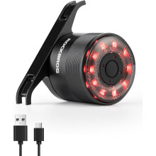 ROCKBROS USB Rechargeable Bike Tail Light Bright Waterproof LED Taillight with 5 Modes