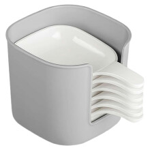 7-Piece Dipping Plate Set with Holder and 6 Saucer Bowls