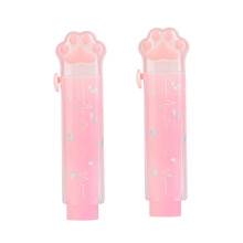 2Pcs Kitten Push Pull Eraser Retractable Pencil Erasers-Pink