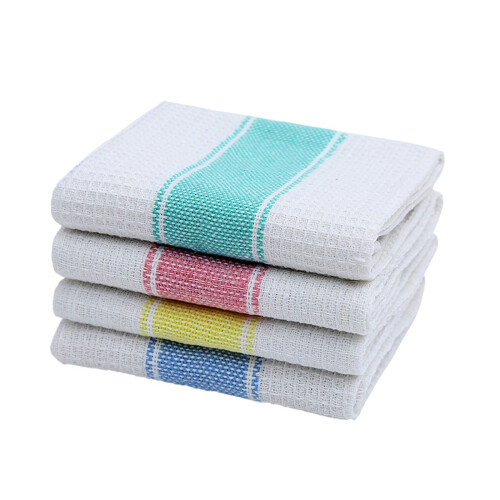 Lot de 4 torchons en coton 35 x 35 cm