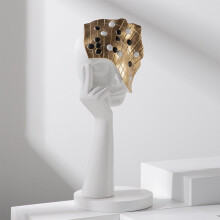 Statue abstraite moderne de femme, sculpture en résine, 35 cm