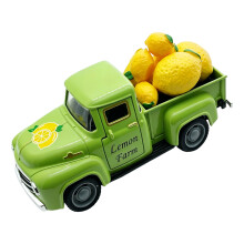 Retro Truck Decors with Mini Faux Lemons Summer Tiered-Green