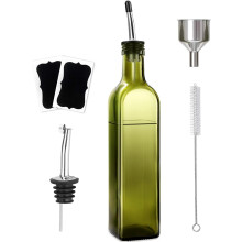 Dispenser per olio e aceto in vetro verde da 500 ml
