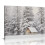Impression sur toile Forêt enneigée d'hiver, tendue sur châssis 1