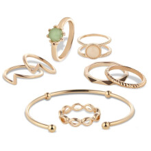 Romantisk date armbånd gult gullbelagt diamantslipt justerbart design trendy bohemsk teksturert stilig edel smykker for alle aldre egnet for