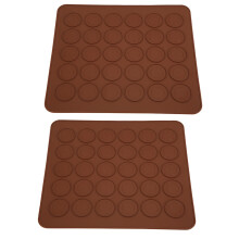 Plaque Ă macarons en silicone 28 x 25 cm, 30 trous x2