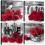 Ensemble de 4 toiles décoratives « Roses rouges », 30 x 30 cm 1