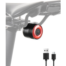 ROCKBROS Rear Bicycle Tail Light USB Rechargeable, IPX6 Waterproof LED Taillight with 4 Modes