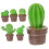 Cactusfiguurtje van hars, 3,5 cm, groen, decoratief. 5