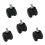 Rodas de cadeira roda de rodízio para móveis pacote com 5 50 mm / 2 polegadas Black 1