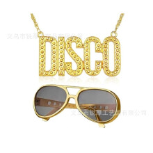(Set 3) Hippie Sunglasses with Earrings & Flat Necklace 4-Piece Set