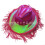 (Fuchsia) Cappello da cowboy western con nappe colorate e tesa rosa fluorescente per feste. 1