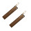 2Pieces 16CM Long PU Leather Pencil Case With Keychain-brown 1