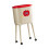 White Red Trash Can with Wheels 16L Simplistic Versatile Dustbin Waste Basket Garbage Bin 1
