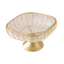 L Iron Wire Fruit Serving Bowl Creative Vegetable Stand Holder Stylish Bread
