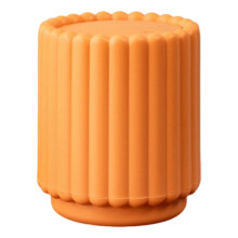 Orange Press to Open Desktop Trash Can Design with Wide Opening Accessories for Office