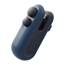 blue Mini Bag Sealer Sealing Machine Seal Tool,Rechargeable,with Cutter,Heat Vacuum