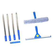 4 Poles Window Cleaner Tool Window Squeegee with Extension Pole with Scrubber Head