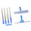 4 Poles Window Cleaner Tool Window Squeegee with Extension Pole with Scrubber Head 1