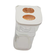 White Pickle and Olive Hourglass Jar, Food Storage Container with 2 Forks