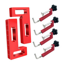 2PCS Red Corner Clamps Positioning Clamp Portable Woodworking Tools Right Angle Clamps