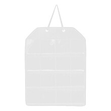 White Wall Hanging Badges Display Organizer 16 Pockets 19.4x15inch for Enamel Pins
