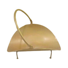 Gold Fireplace Log Holder Metal Wood Rack Iron Wood Cradle Modern Storage Organizer