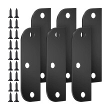 black 6x Hinge Filler Plates Door Edge Filler Easy to Install Gasket Thickened Plate