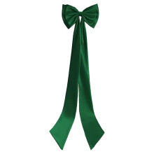 Deep Green Satin Big Bow Detachable Large Bow Train Removable Sweep for Wedding Dress Women
