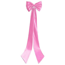 Light Pink Satin Big Bow Detachable Large Bow Train Removable Sweep for Wedding Dress Women