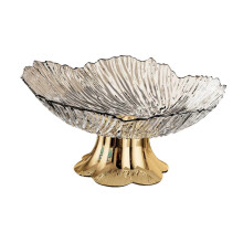 Transparent White Pedestal Fruit Bowl Fruit Tray, Home Decor, Practical, Multifunctional Snack