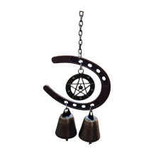 27x7x3cm Metal Hanging Wind Chime Memorial Windchime Gift Horseshoe Bell Outdoor Wind
