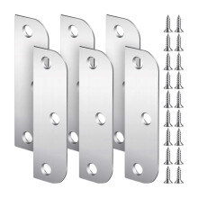 steel color 6x Hinge Filler Plates Door Edge Filler Easy to Install Gasket Thickened Plate