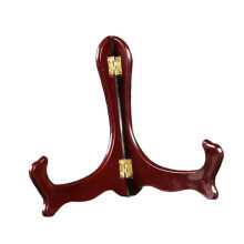 B Photo Holder Stand, Wooden Disk Dish Bowl Holder, Easel Plate Display for