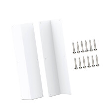 white 2Pcs Metal Wall Corner Guard with Screw Heavy Duty Rustproof Easy to Install