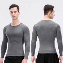 3-tlg Herren-Langarmshirts M-XXL Schwarz/Weiß/Grau