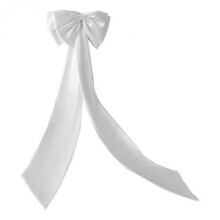 White Satin Big Bow Detachable Large Bow Train Removable Sweep for Wedding Dress Women