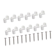 White 12x Window Screen Clip with Screws Winter Lightweight Repair Window Frame