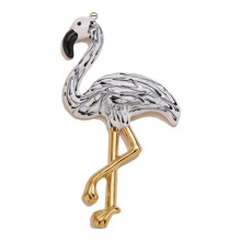 Pendentif flamant rose ludique, composants de-noir et blanc
