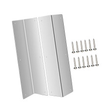 silver 2Pcs Metal Wall Corner Guard with Screw Heavy Duty Rustproof Easy to Install