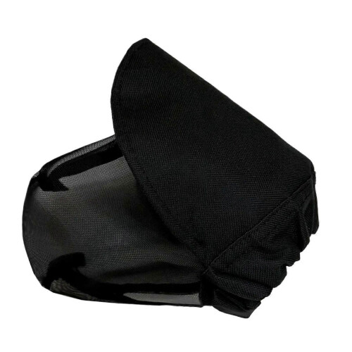 Black Dog Foxtail Mesh Hood Prevent Foxtails Thorns Rocks Practical Face Protector Dog