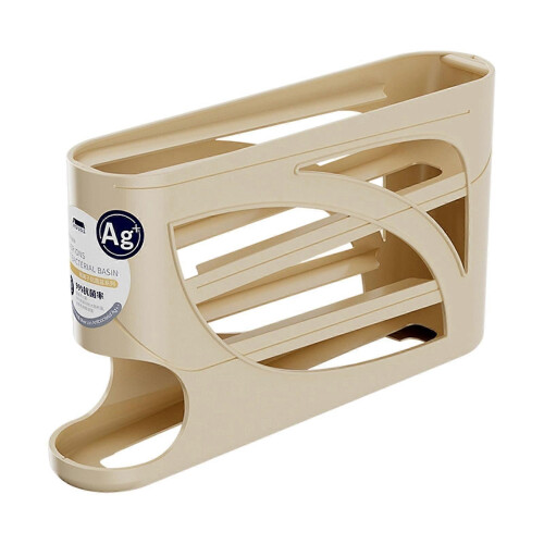 Cream Egg Holder for Fridge Eggs Roller Organizer Keep Tidy Space Saving Auto Rolling