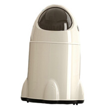 White Trash Can Garbage Can Tall with Wheels Luxury Large Capacity Dustbin Decorative