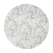 55 to 65 Inch Round Vinyl Tablecloth Marble Pattern Stain Resistant Elastic Edge Design PVC