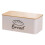White Bread Box with Bamboo Lid Multipurpose Kitchenware Gifts Bread Bin Storage 1